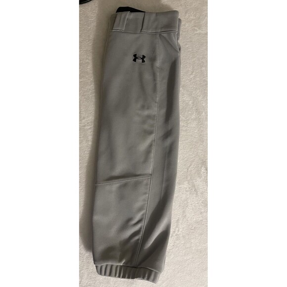 Under Armour Youth Boys/Girls Baseball/Softball Pants XL. Elastic Bottom. Gray - Picture 1 of 11